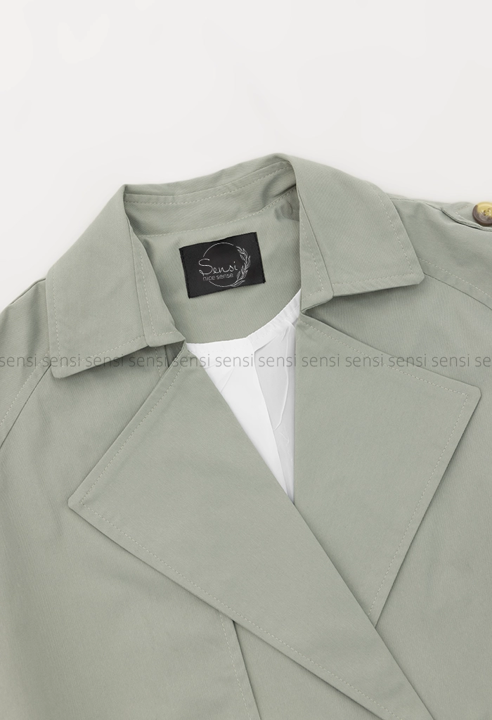 ترنچ کت کتان زارا آستر دار@کد1004696